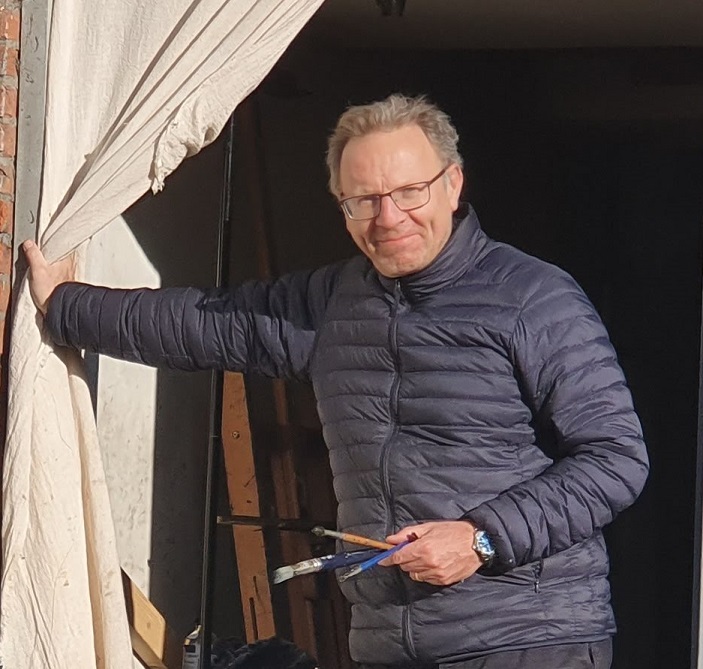 Loiuis in zijn schildersatelier Louis in zijn schildersatelier